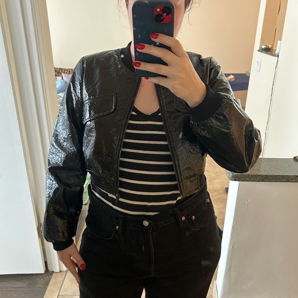 Simons Patent Leather Jacket - Picture 6 of 6